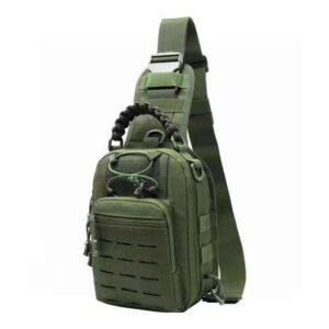 Green color sling bag, lightweight crossbody shoulder bag for daily use, travel, and casual outings.